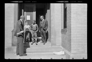 Kevin Carter - Kevin White chats with young boys and Rev. Vernon Carter outside of All Saints Church