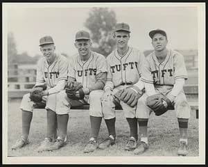 George Minot - Tufts Infield L to R. George Minot 1st Eddie Schluntz 2nd Dick Murphy 3rd Arnold Cartagner- s.s.