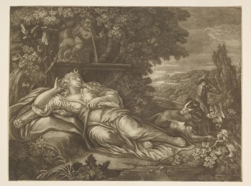Robert Robinson - Diana asleep by a fountain