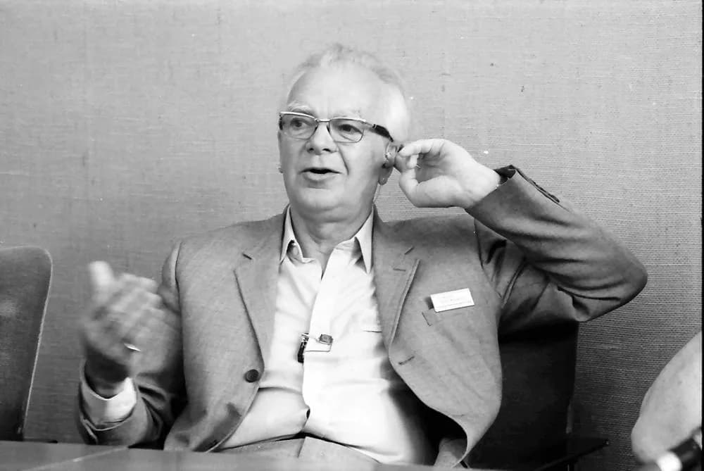 Peter D. Mitchell - 36. Tagung 1986 Chemiker; Pressekonferenz: Peter D. Mitchell