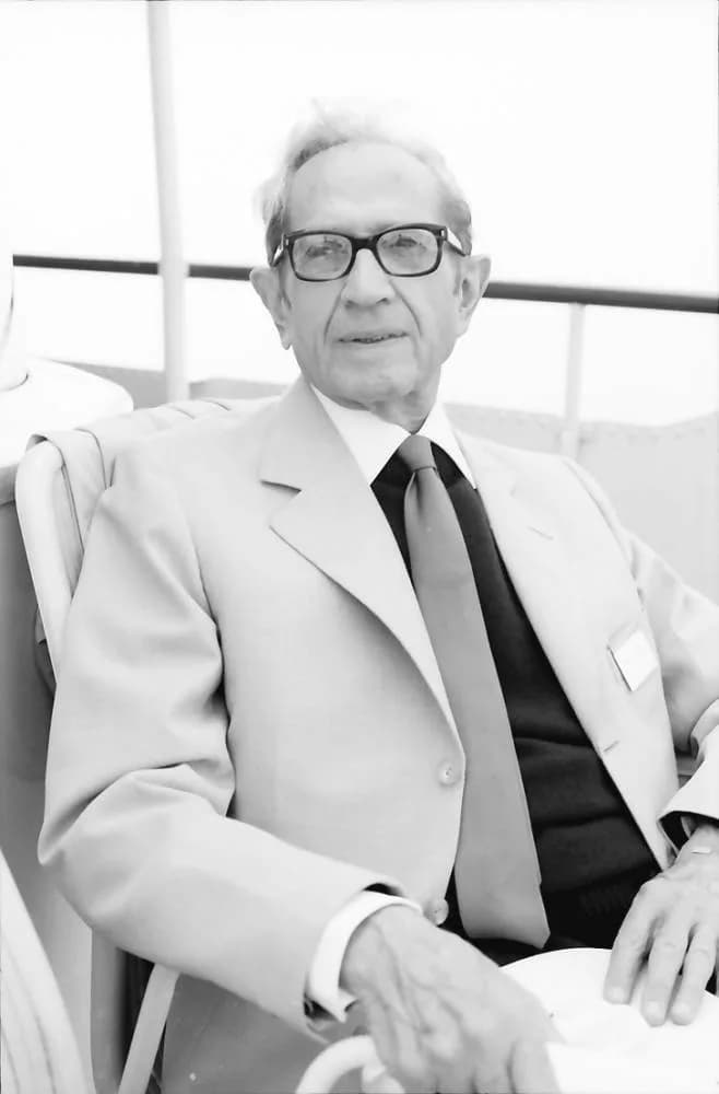 Albert Claude - 25. Jubiläumstagung 1975 Medizin; Auf dem Schiff: Albert Claude