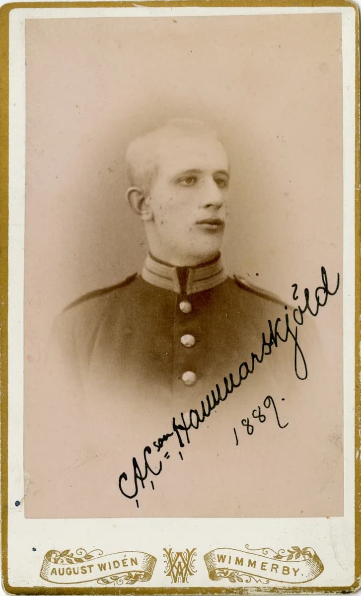 Arvid Carlsson - Portrait of Carl Arvid Carlsson Hammarskjöld, sub-lieutenant of Kalmar regiment I 21.