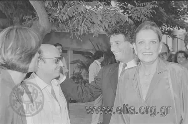 Thodoros Angelopoulos - Inauguration of a Picasso exhibition. Melina Merkouri, Jack Lang, Thodoros Angelopoulos