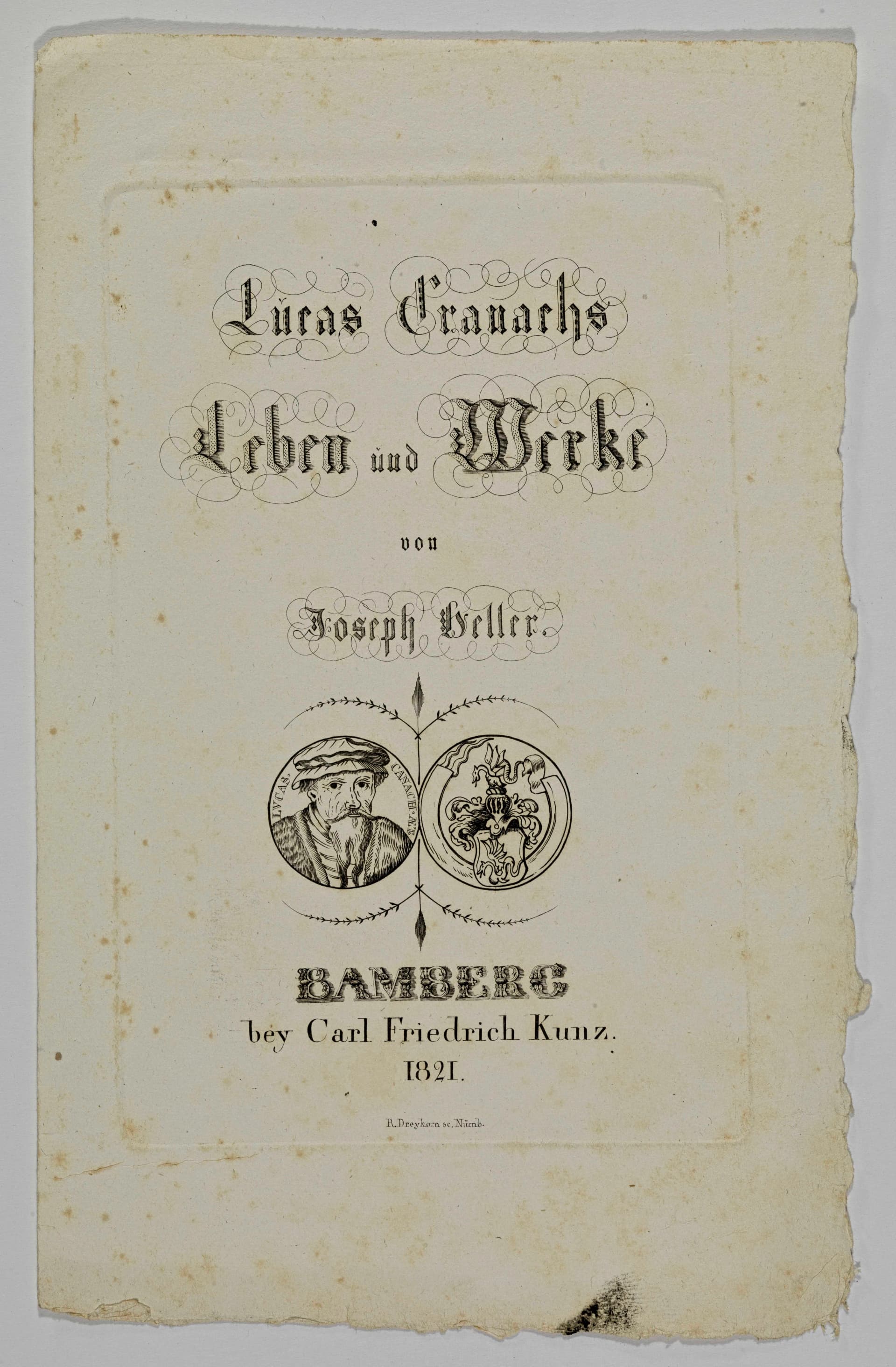 Joseph Heller - Cover page for “Lucas Cranach’s Life and Works of Joseph Heller.”