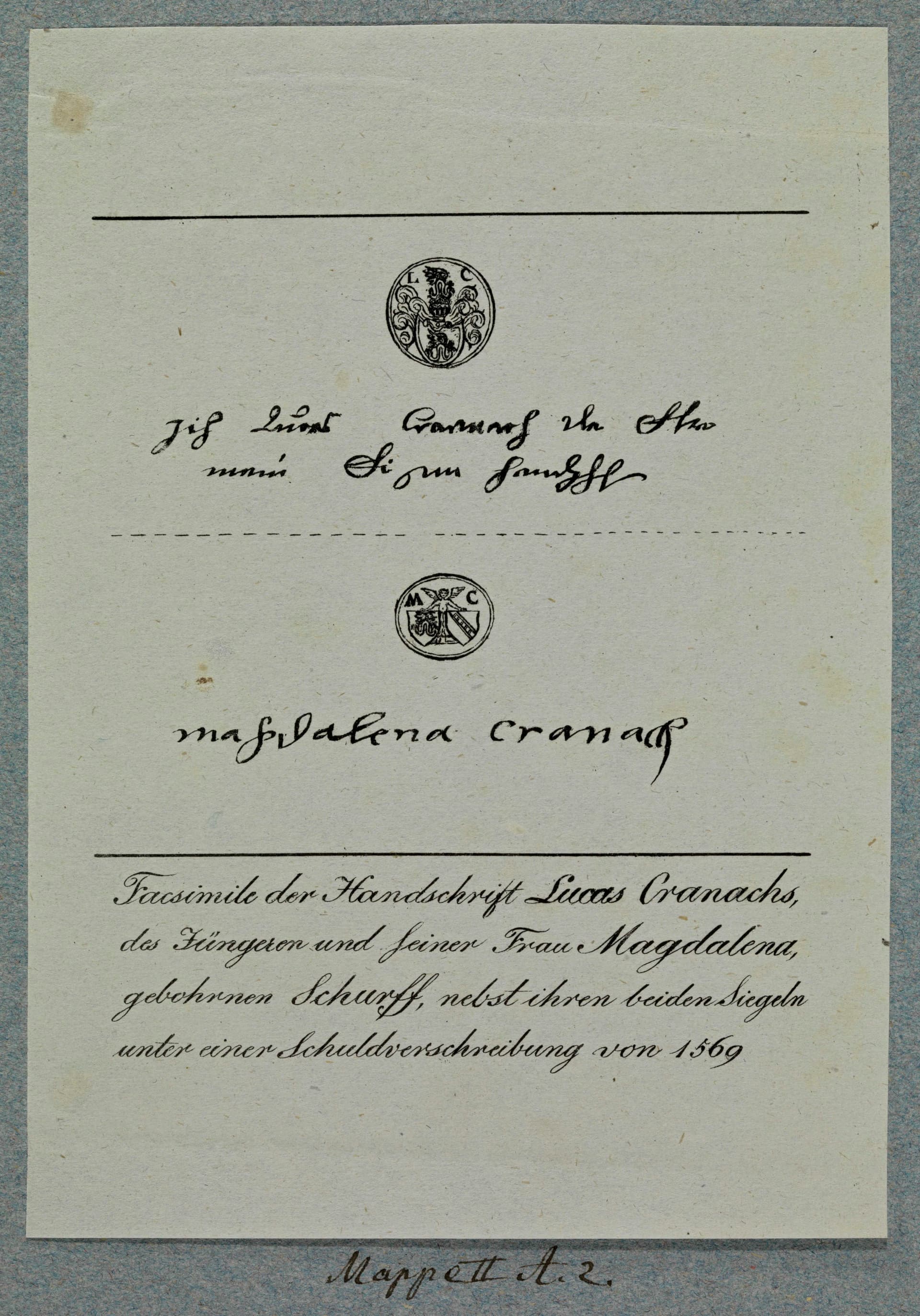 Joseph Heller - Facsimile of the manuscript Lucas Cranach of the Younger and his wife Magdalena