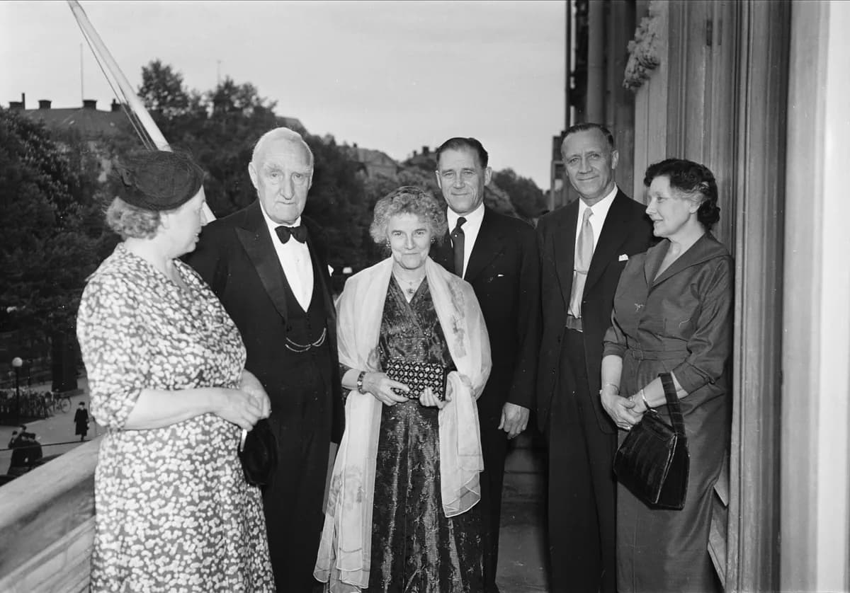 John Boyd Orr - Lord John Boyd Orr with company, Uppsala 1954