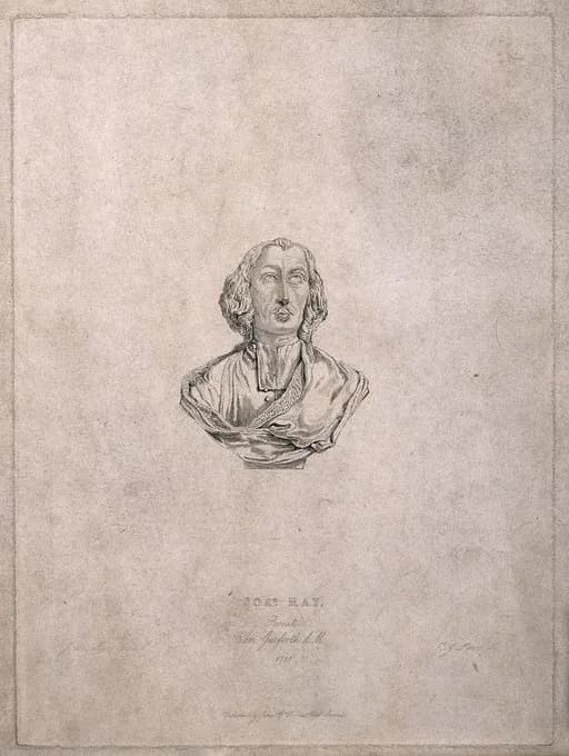 Joseph Murray - John Ray. Stipple engraving by C. G. Lewis, 1848, after J. M. Ince after L. F. Roubiliac.