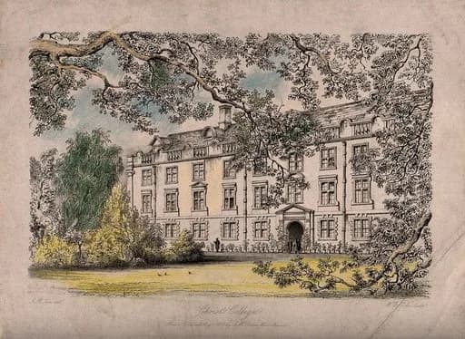 Joseph Murray - Christ Church, Oxford: from the gardens. Coloured etching by W.B. Cooke, 1838, after J.M. Ince.