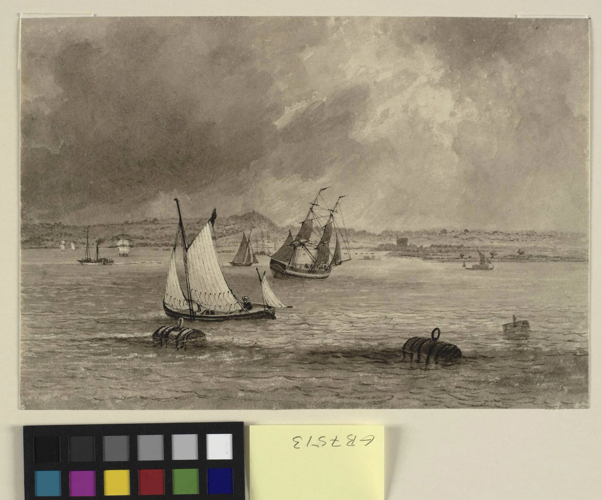 Joseph Murray - Ships off the coast