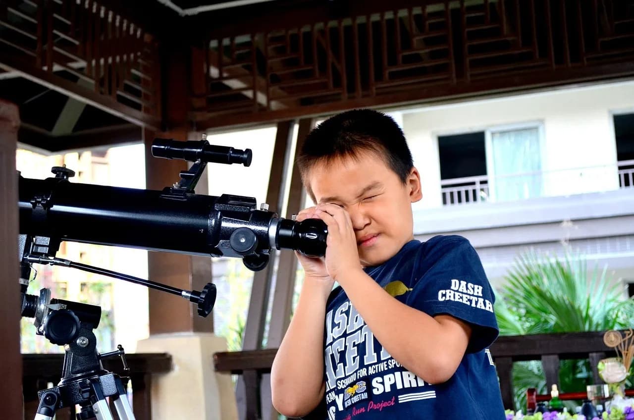 Joseph-Louis Lagrange — telescope, boy, young, nature, astronomer, astronomy, scientific, observer, eye, look, looking, sky, spy