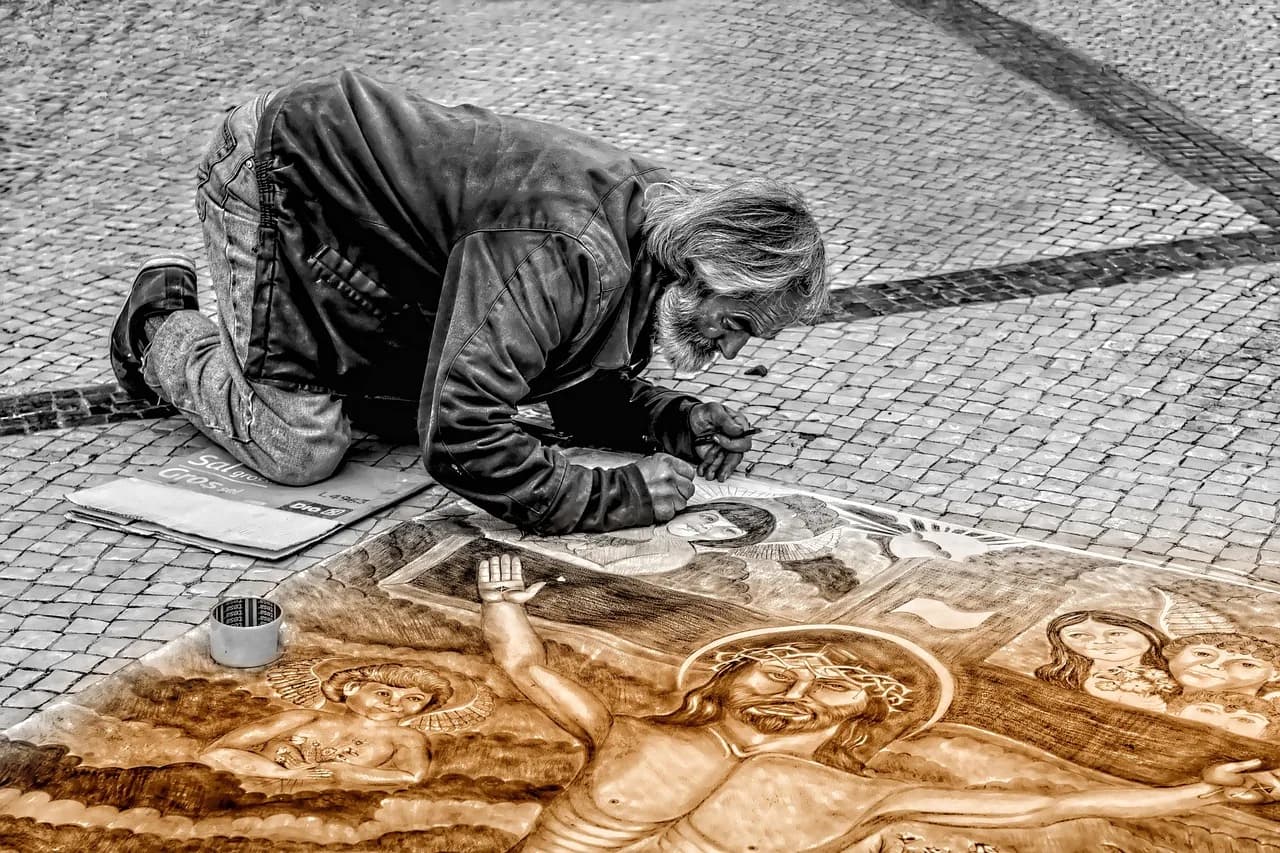 Jean-Joseph Sanfourche — man, artist, street, painter, painting, art, jesus, old man, elderly man, street photography, artist, artist, painter, art, jesus, jesus, jesus, jesus, jesus, old man