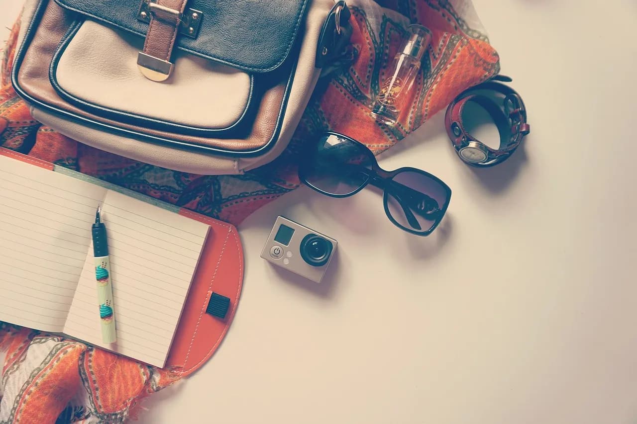 George Santayana — go pro, pen, notepad, travel, vacation, journal, diary, bag, accessories, holiday, flat lay, travel, travel, travel, travel, travel, vacation, accessories