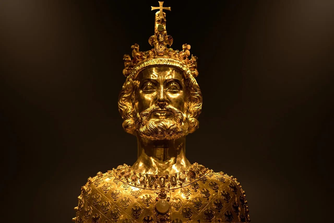 Karl Alexander Müller — aachen, dom, treasury, gold, bust of karl, head, the emperor karl, aachen, aachen, aachen, aachen, aachen