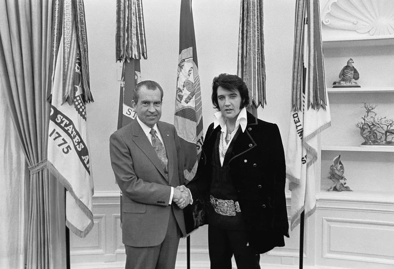 Richard E. Taylor — elvis presley, richard nixon, black-and-white, rock ' n' roll, musician, president, usa, united states, elvis presley, elvis presley, elvis presley, elvis presley, elvis presley, richard nixon, richard nixon