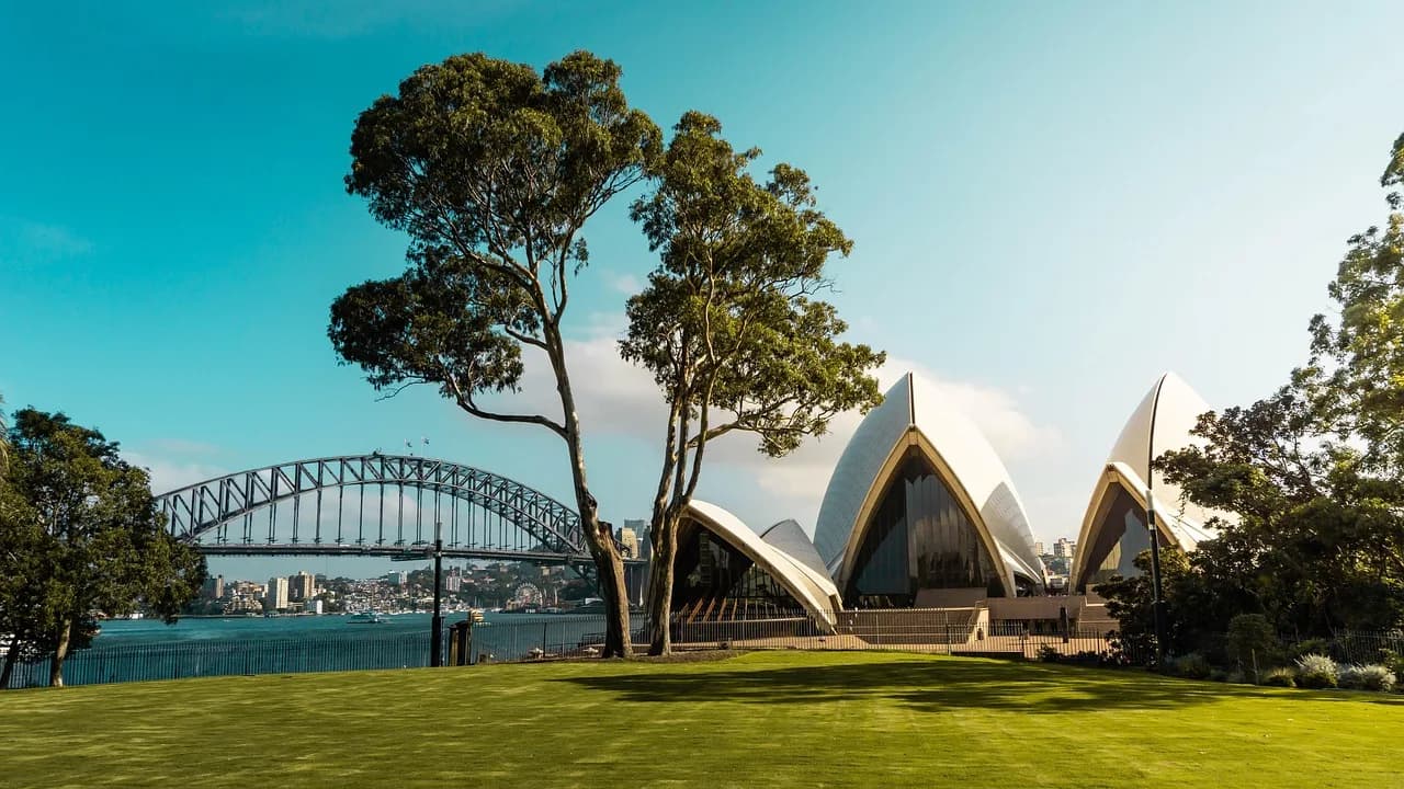 Sidney Kibrick — australia, sidney, city, tourism, water, port, vacations, nature, architecture, opera, bay, building, skyline, harbour bridge, flag, scenic, urban
