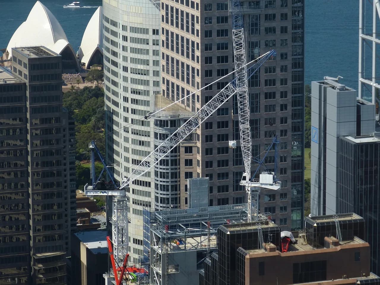 Sidney Kibrick — sidney, australia, city, skyscraper, construction site, crane, cranes, opera, construction activity