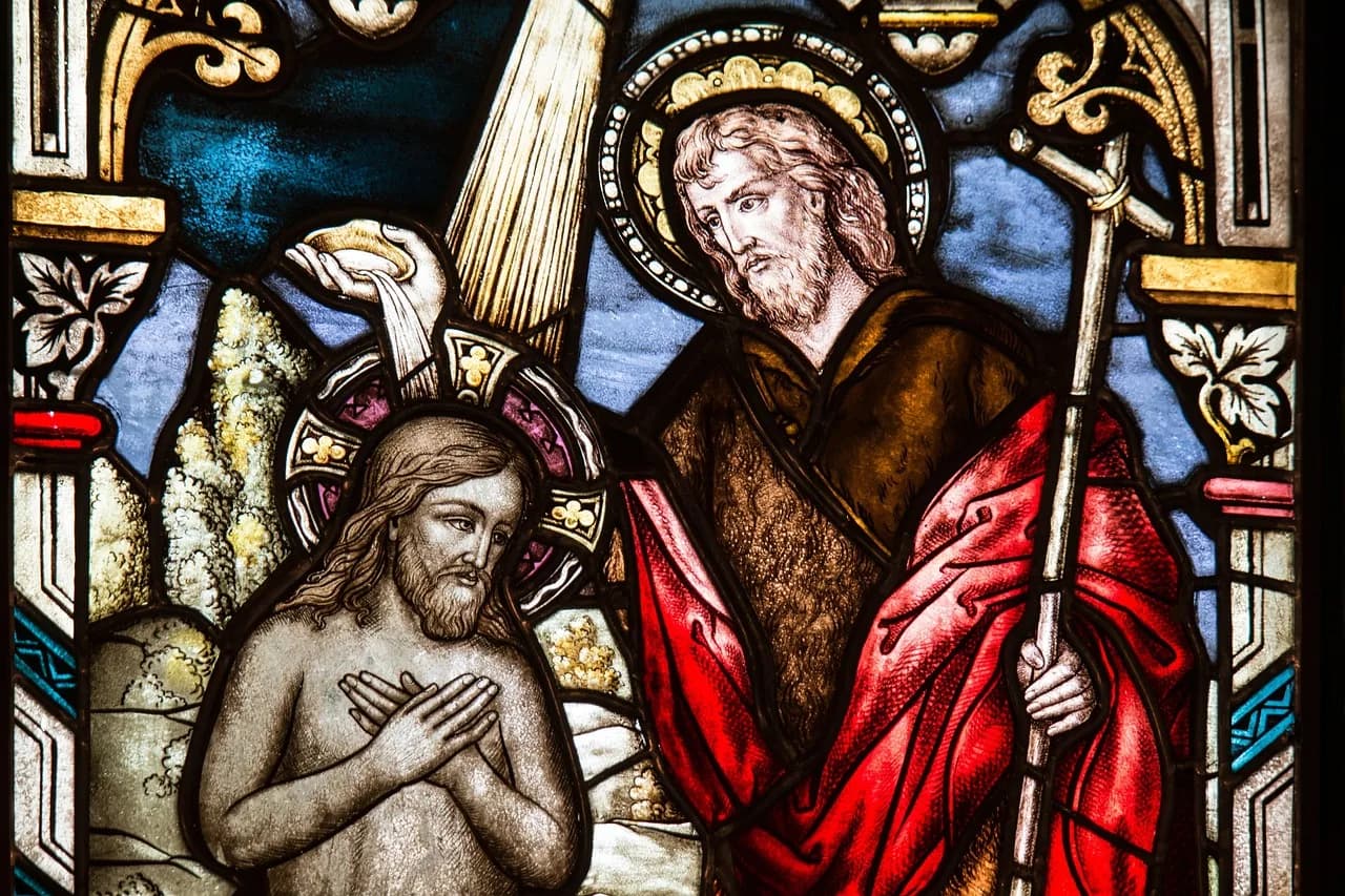 John Cornforth — church window, baptism, sacrament, glass window, stained glass, color, church, stained glass window, baptism of christ, christ, jesus, john of the baptist, john, baptist, christian, christianity, religion, baptism, baptism, baptism, jesus, jesus, jesus, jesus, jesus, christianity