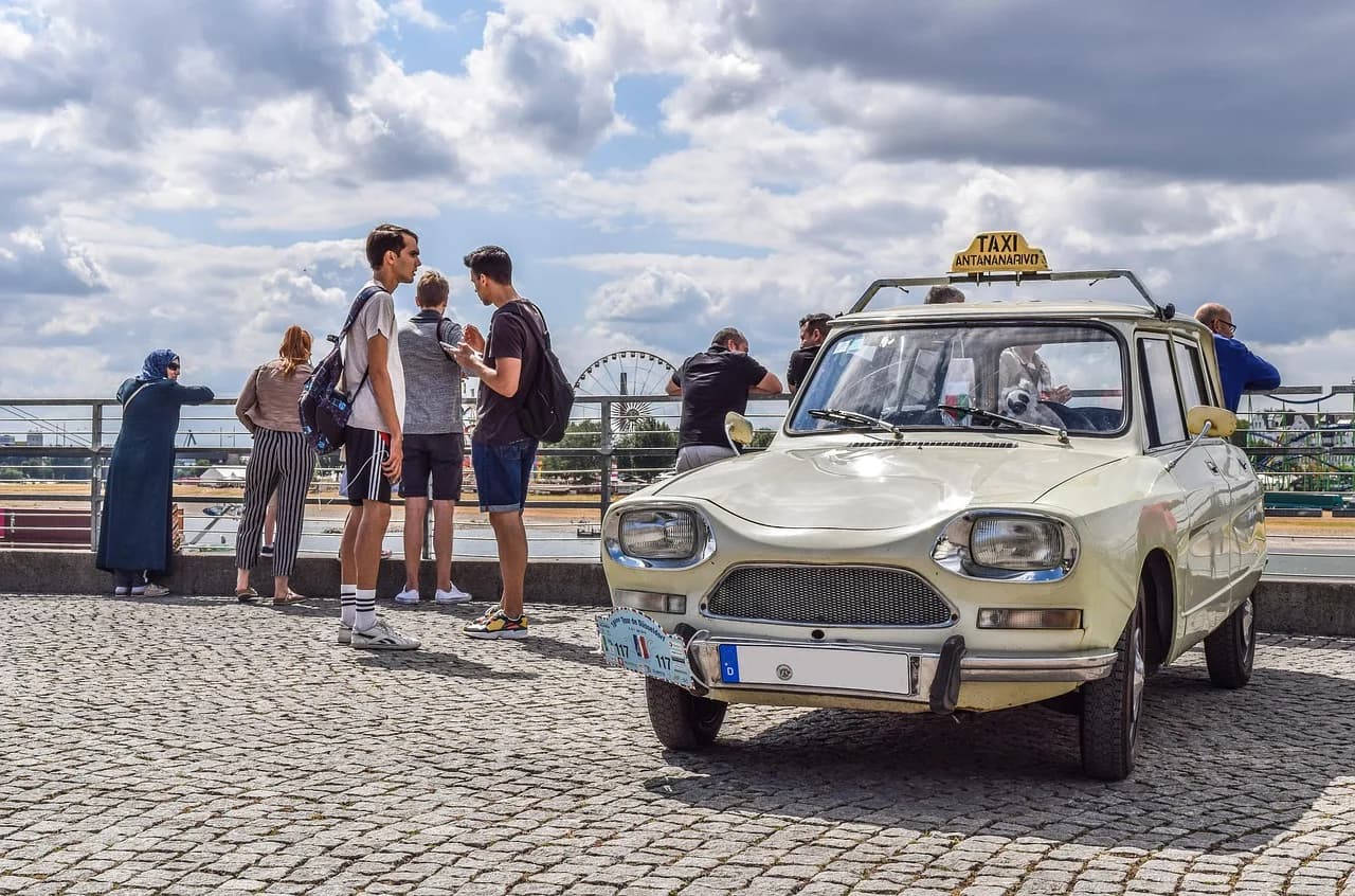 Kingsley Amis — automobile, citroën, antique car, vehicle, retro, car wallpapers, old, vintage, citroën ami 8, taxi, france, classic, nostalgia, car, rarity, nostalgic, restored, people