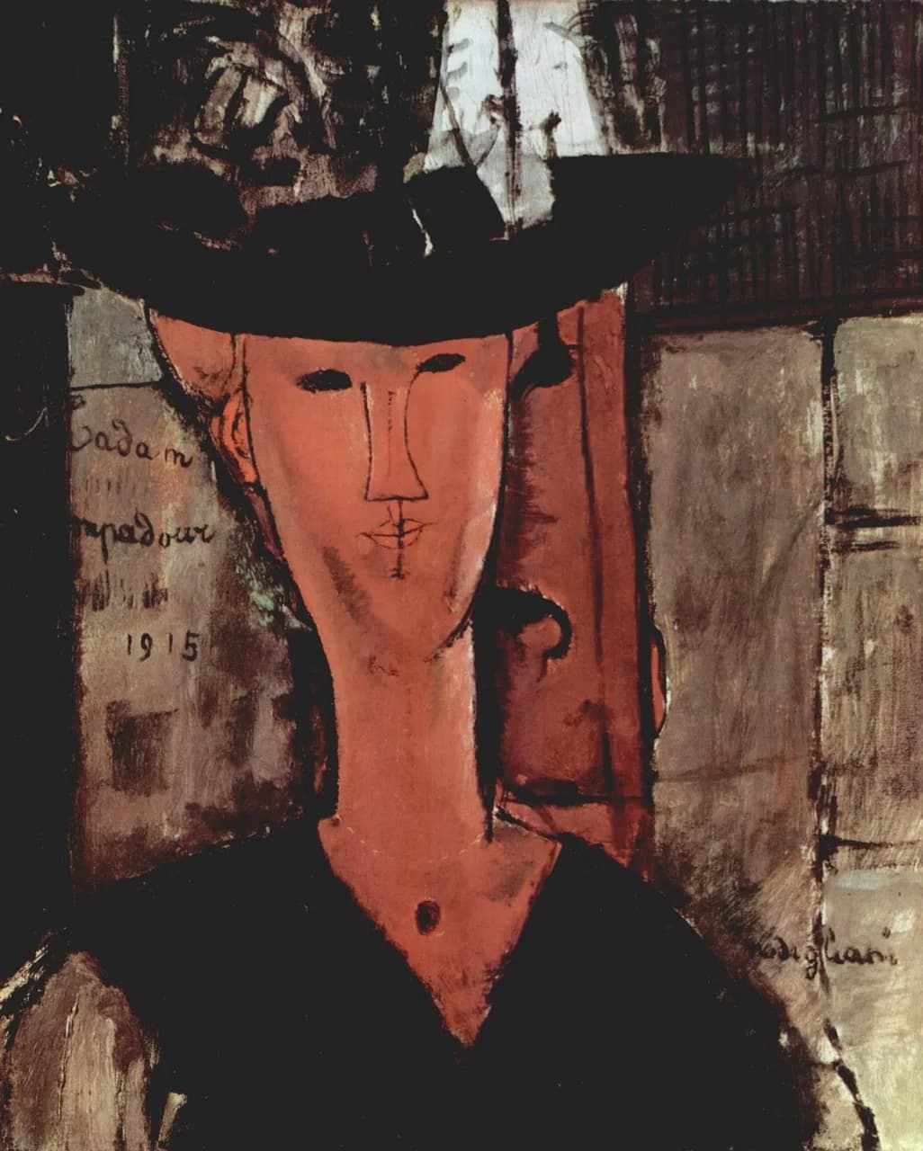 Franco Modigliani — amadeo modigliani, painting, oil on canvas, art, artistic, artistry, portrait, woman, female