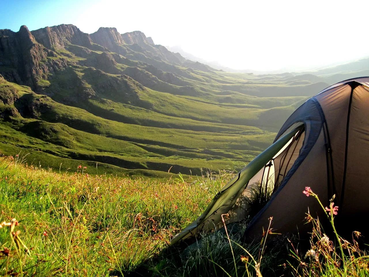 Sani Abacha — tent, mountains, sani pass, south africa, lesotho, vista, view, hiking, nature, hike, outdoor, camping, mountain pass