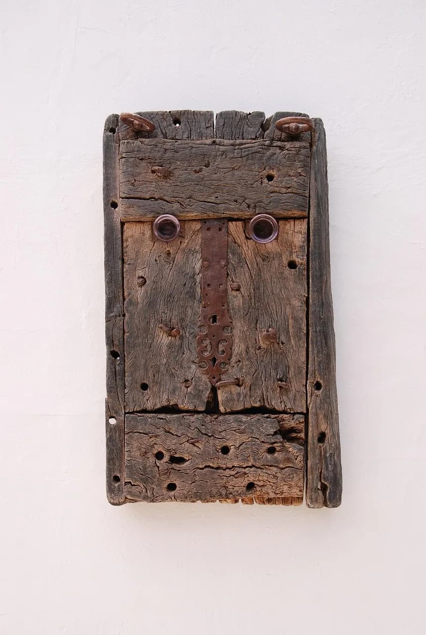 César Milstein — manrique caesar, wood carving, lanzarote, man's head