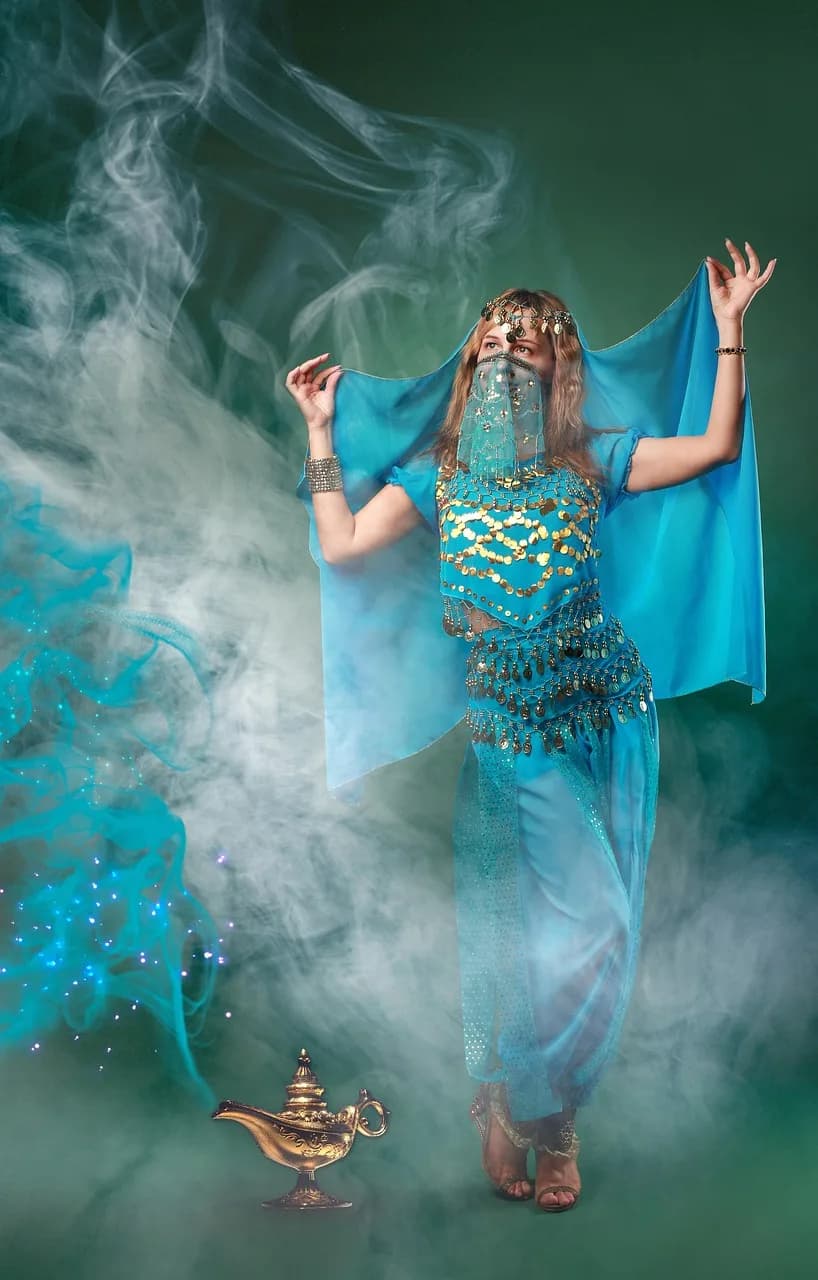 Tadao Horie — dancer, woman, young woman, houri, sheherazade, jasmine, a princess, belly dance, east style, arabic style, oriental dance costume, dance, movement, aladdin lamp, story, alladin, gin, houri, sheherazade, jasmine, belly dance, belly dance, belly dance, belly dance, belly dance, alladin, gin