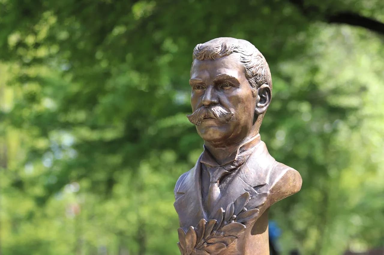 Ivan Illich — ivan vazov, bulgarian poet and writer, monument, park, 1850, 1921, nature, outdoor