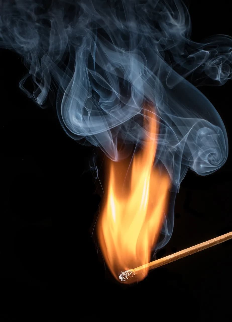 Muriel Spark — matchstick, flame, smoke, burn, burning, fire, match, light, glow, black wallpaper, black, flame, smoke, fire, fire, fire, fire, fire, black wallpaper