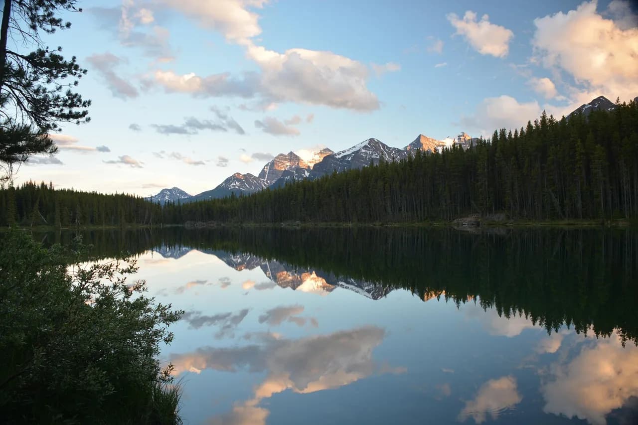 Herbert A. Hauptman — herbert lake, alberta, canada, lake, park, landscape, nature, forest, mountain, clouds, sky, herbert lake, herbert lake, herbert lake, herbert lake, herbert lake, alberta, park