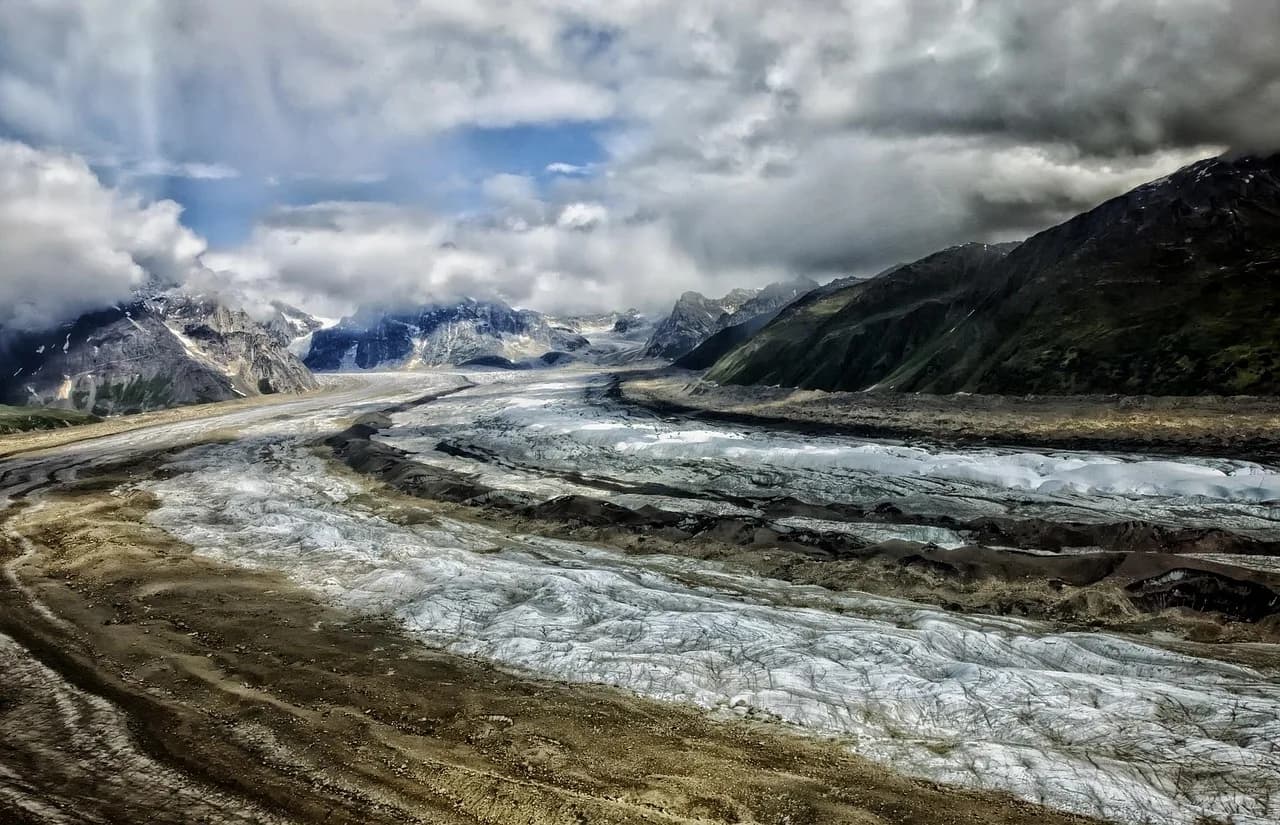 Ruth Prawer Jhabvala — ruth glacier, alaska, snow, ice, mountains, sky, clouds, hdr, nature, outside, tundra, tundra, tundra, tundra, tundra, tundra