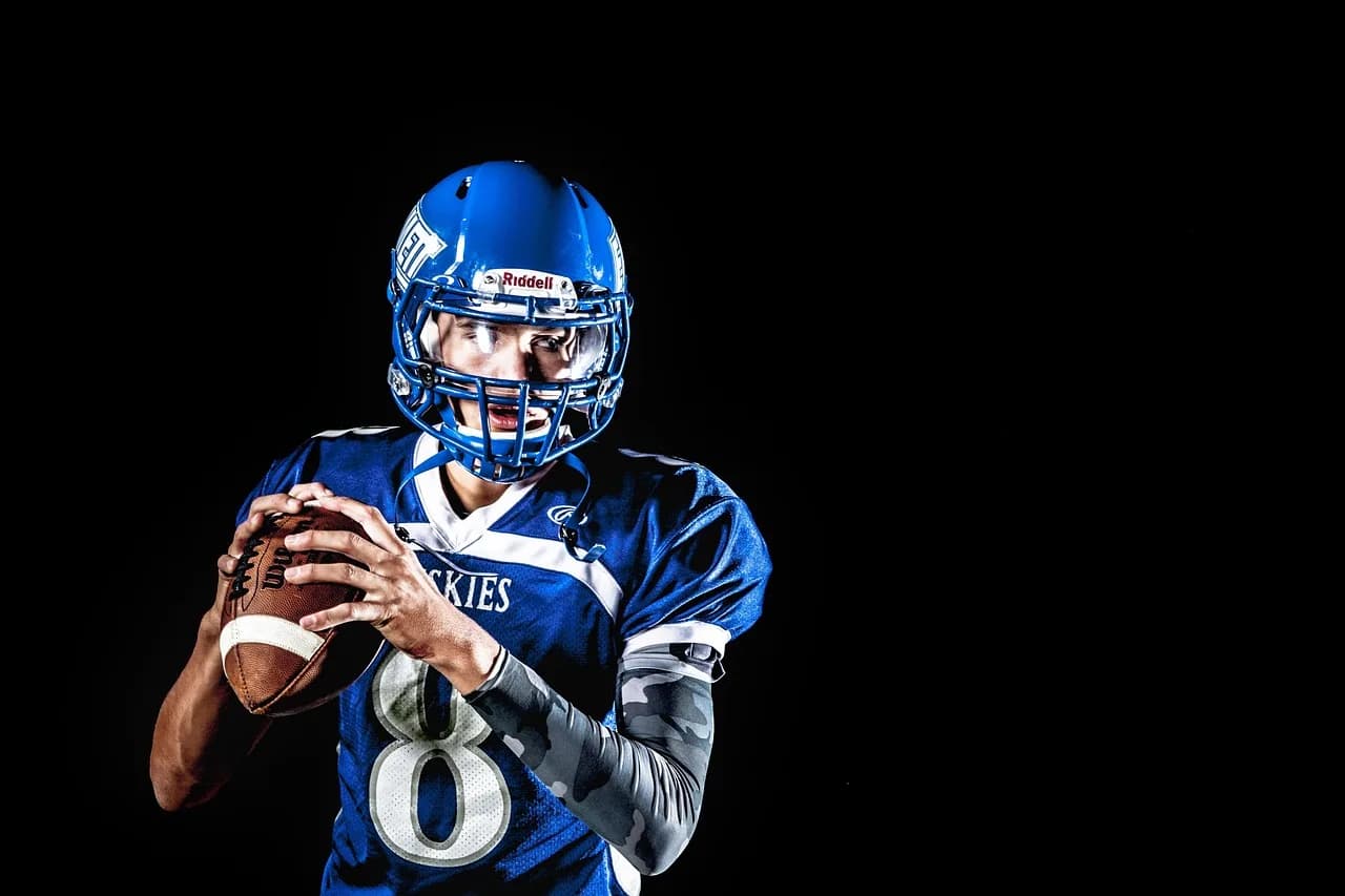 Hiroshi Saeki — american football, athlete, ball, football, player, football player, rugby, sport, helmet, man, quarterback, uniform, jersey, football jersey, portrait, american football, football, football, football, football, football, football player