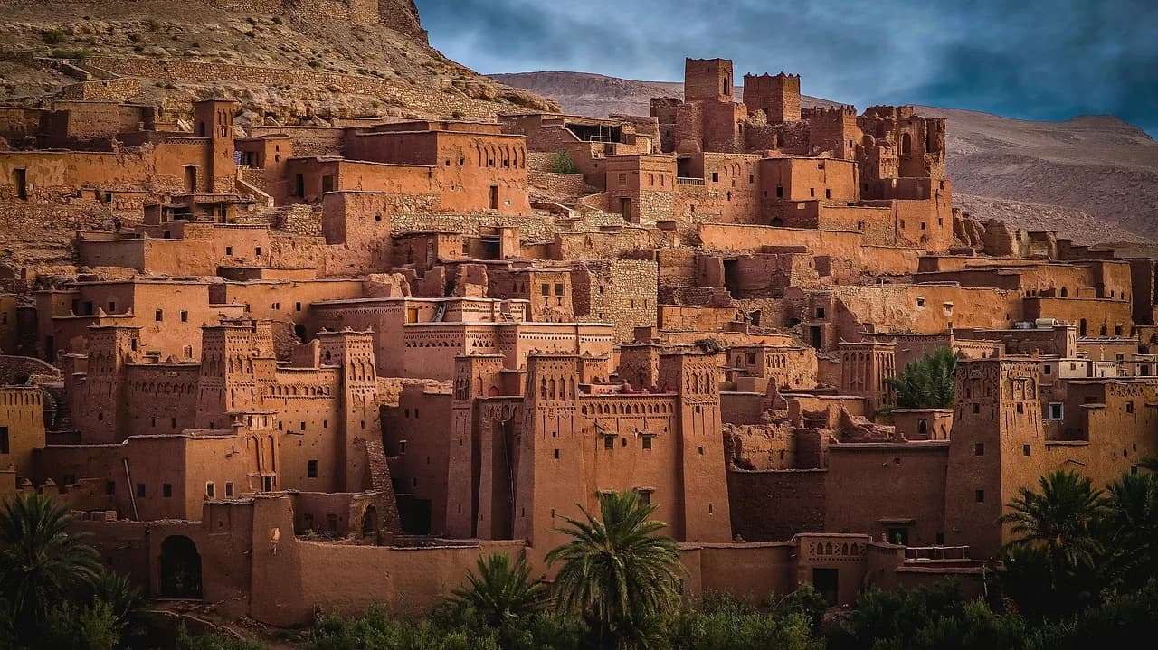 Ben Roy Mottelson — morocco, city, historic, village, clay, nature, old, antique, ait-ben-haddou, arabic, town, arid, desert, brown city, brown desert, brown village, brown old