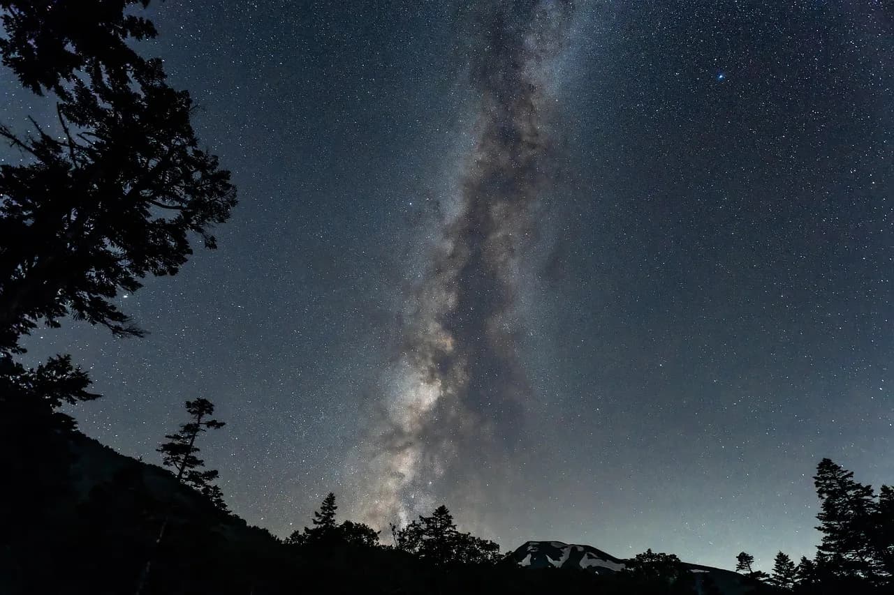 Henry Way Kendall — milky way, nature, galaxy, dark nebula, universe, sky, japan