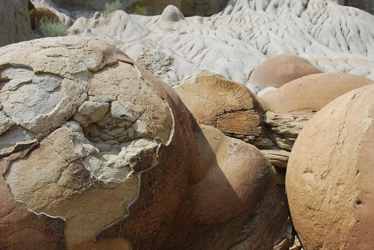 Theodore Schultz — cannonball concretians, north dakota, rocks, theodore roosevelt national park, theodore roosevelt, rock, usa, minerals, erosion, formations, rock formations, rock formation, landscape, stones, stone formation, round rocks, depositis, nature, round, stone, smooth