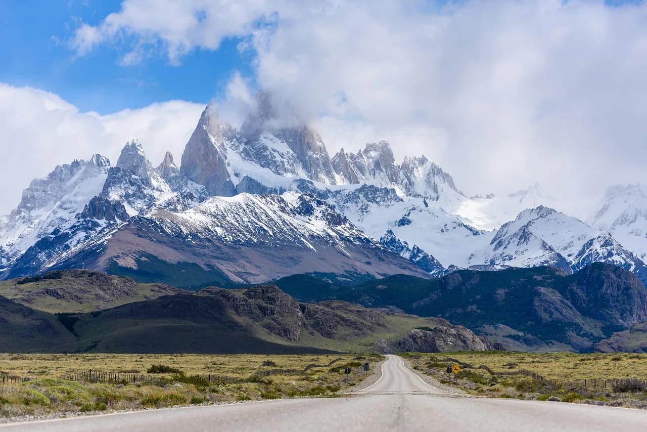 Roy Scheider — landscape, mountains, road, roadway, highway, mountain range, peak, summit, nature, scenery, countryside, los glaciares national park, andes, fitz roy, el chalten, argentina, patagonia, south america, andes, argentina, argentina, argentina, argentina, argentina, patagonia, patagonia, south america
