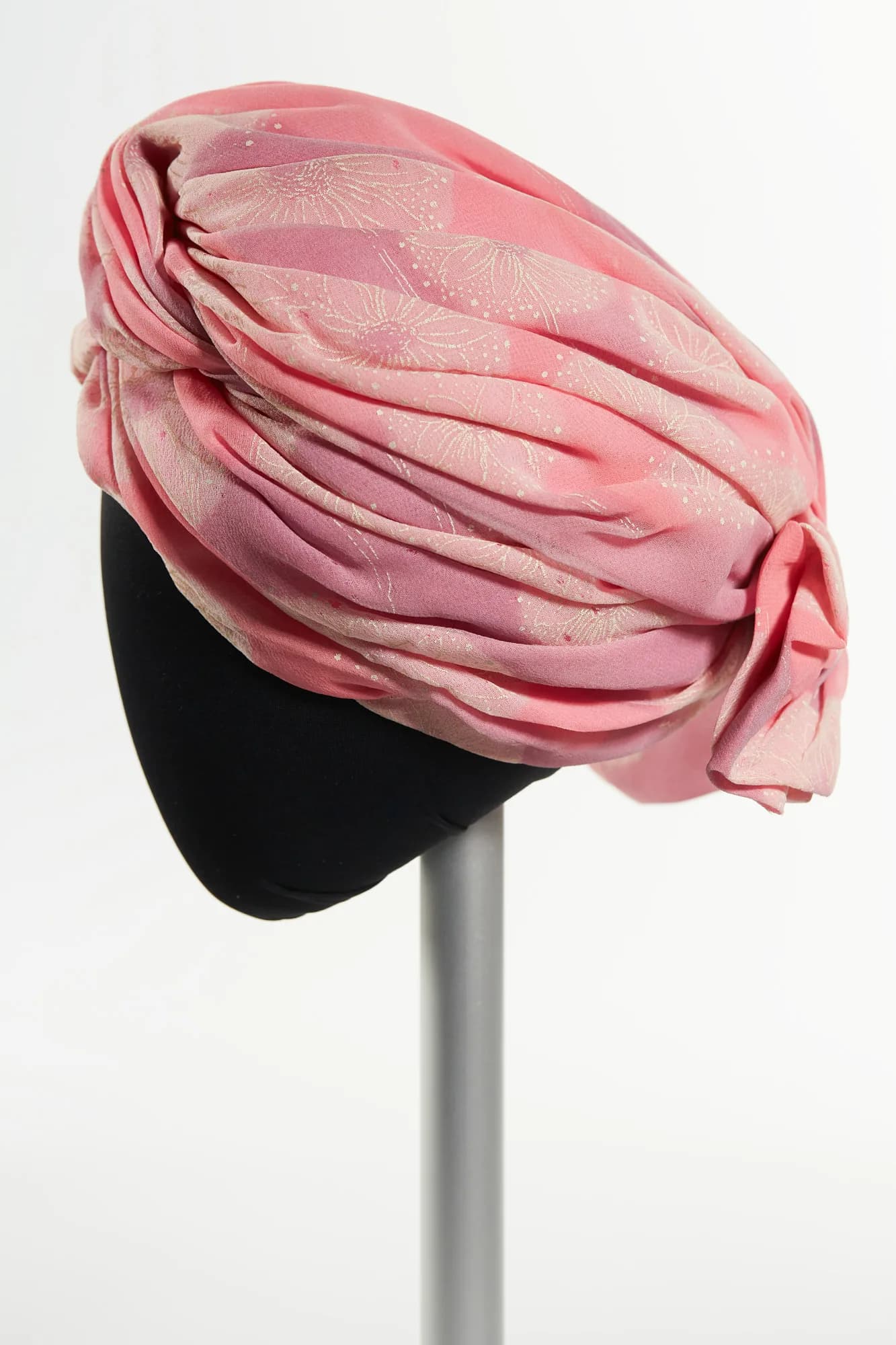 Christian Dior - Pink and purple turban-style hat by Dior
