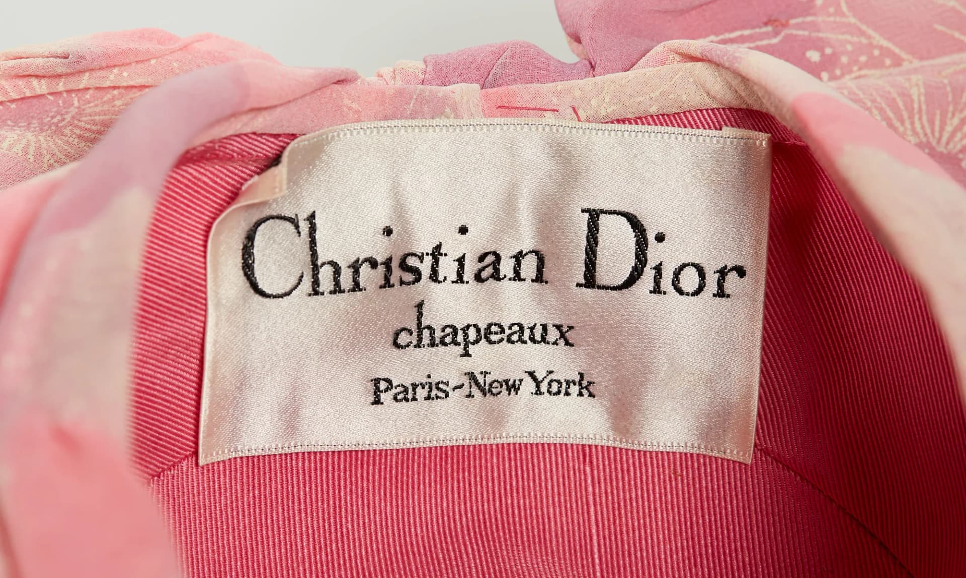 Christian Dior - Pink and purple turban-style hat by Dior