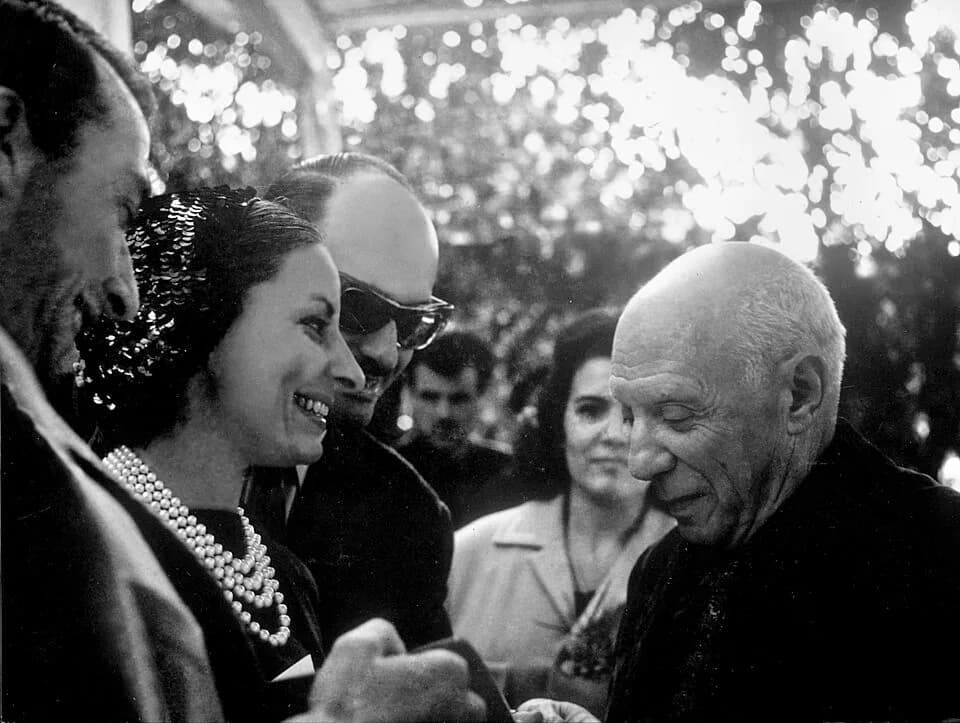 Pablo Picasso - Harold Gramatges con Alicia Alonso y Pablo Piacasso, Niza, Francia