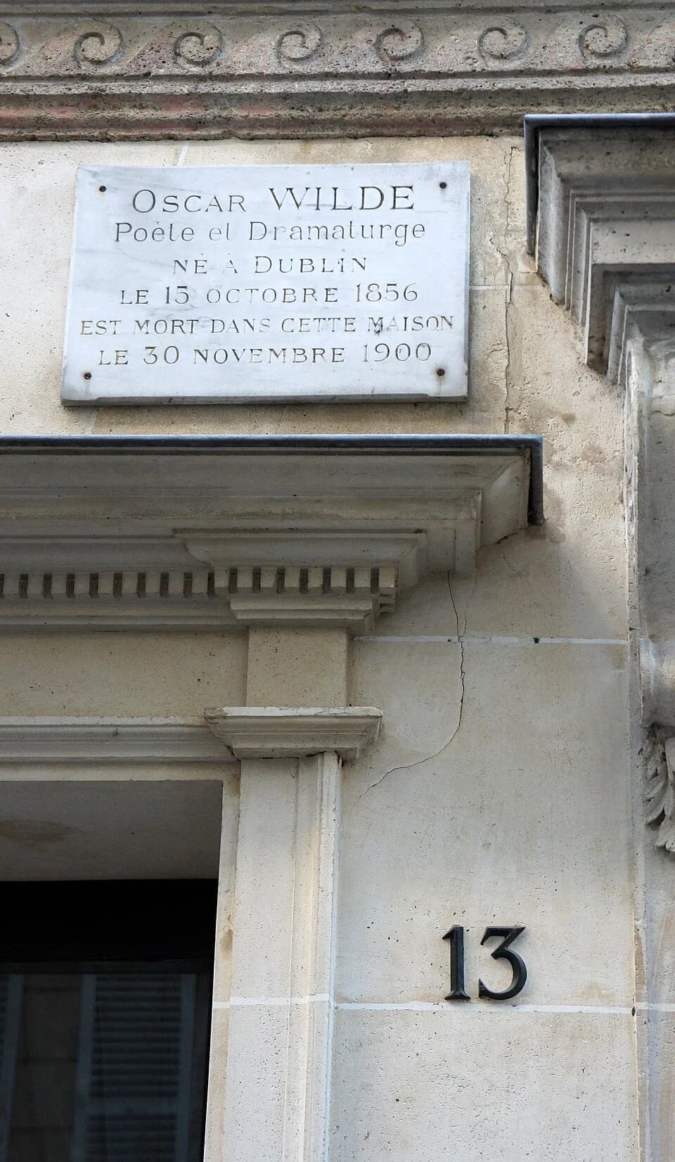 Oscar Wilde - au n° 13, Oscar Wilde