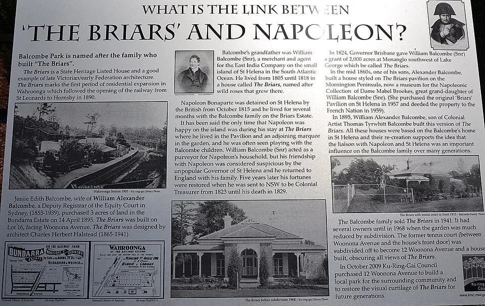 Napoleon Napoleon - The Briars sign, Wahroonga, Sydney
