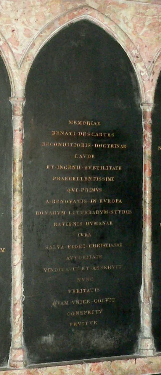 René Descartes - Plaque funéraire de René Descartes