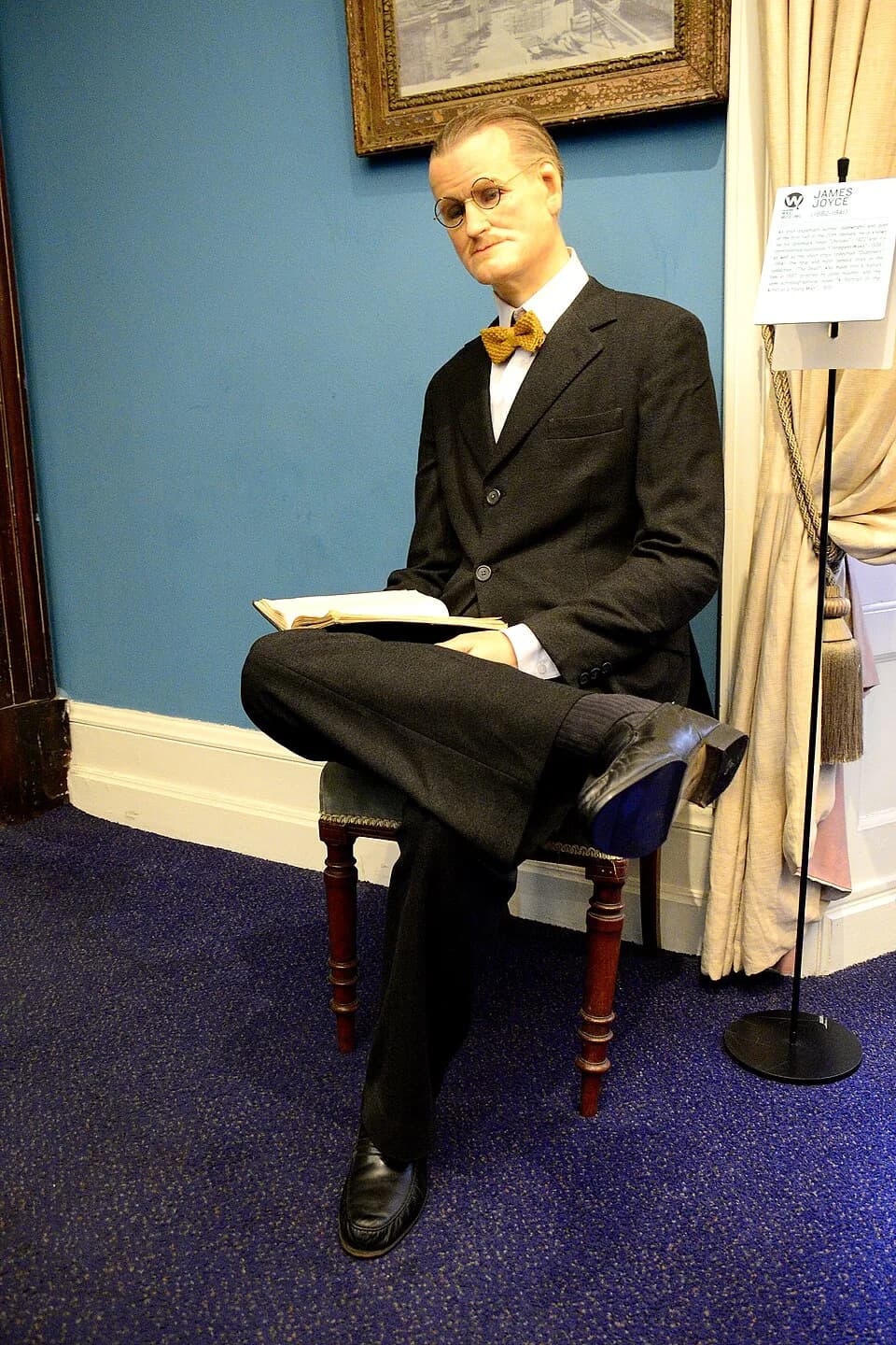 James Joyce - Wax figure of James Joyce at the National Wax Plus Museum, Dublin, Ireland.