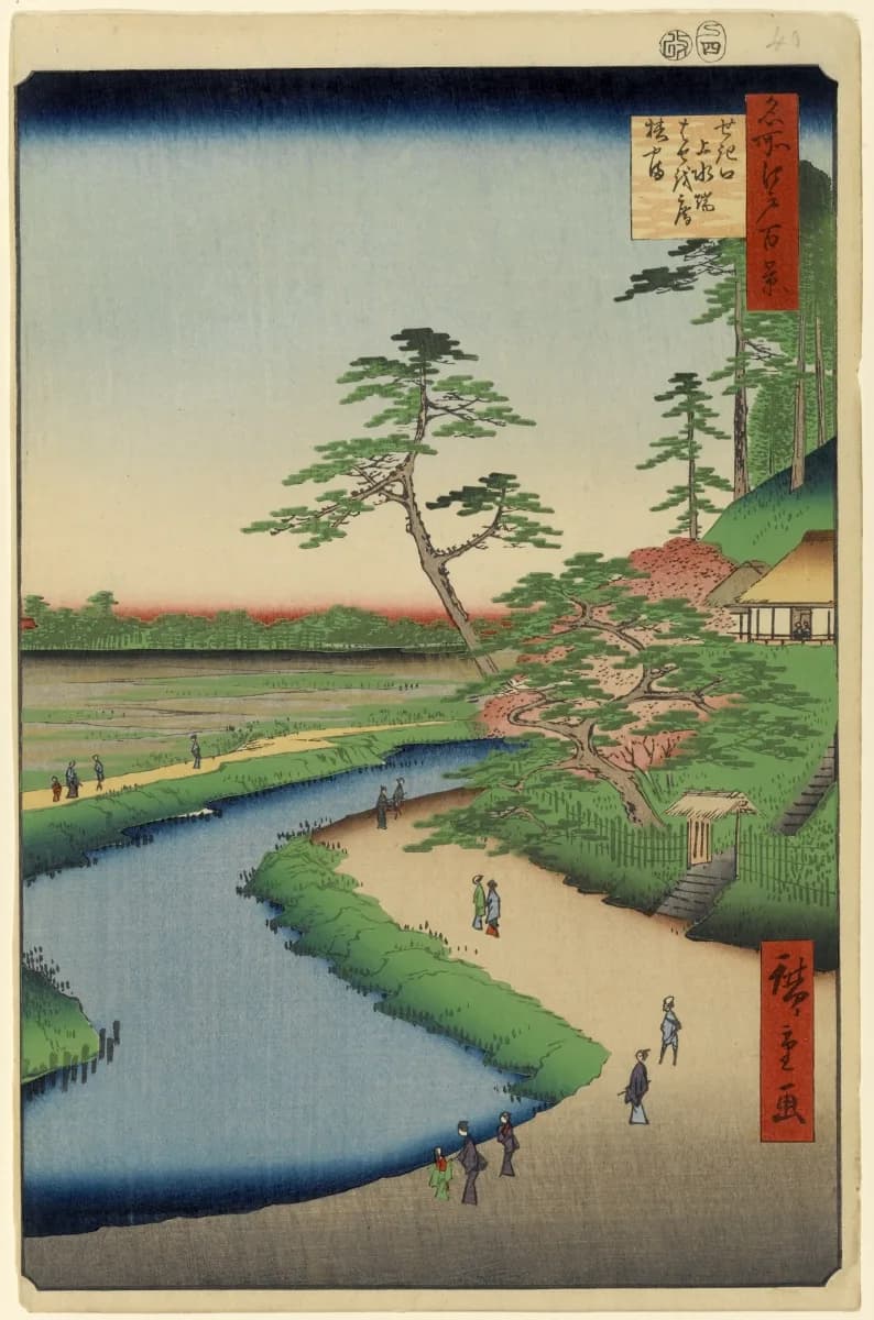 Matsuo Bashō - Part of the series One Hundred Famous Views of Edo, no. 040 , part 1: Spring.