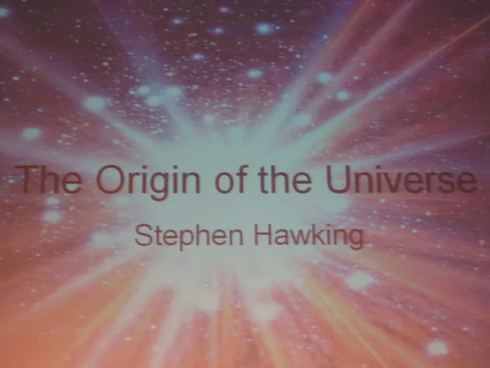 Stephen Hawking - Stephen Hawking introduction slide of lecture at Hebrew University of Jerusalem 14-12-2006.jpg