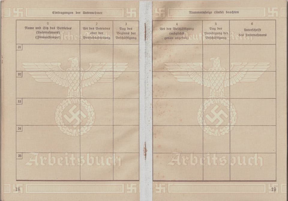 Adolf Hitler - Pages of a NS Arbeitsbuch