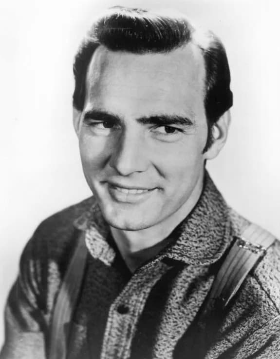 Alfred Hitchcock - Publicity photo of actor Dennis Weaver from his guest appearance on Alfred Hitchcock Presents.