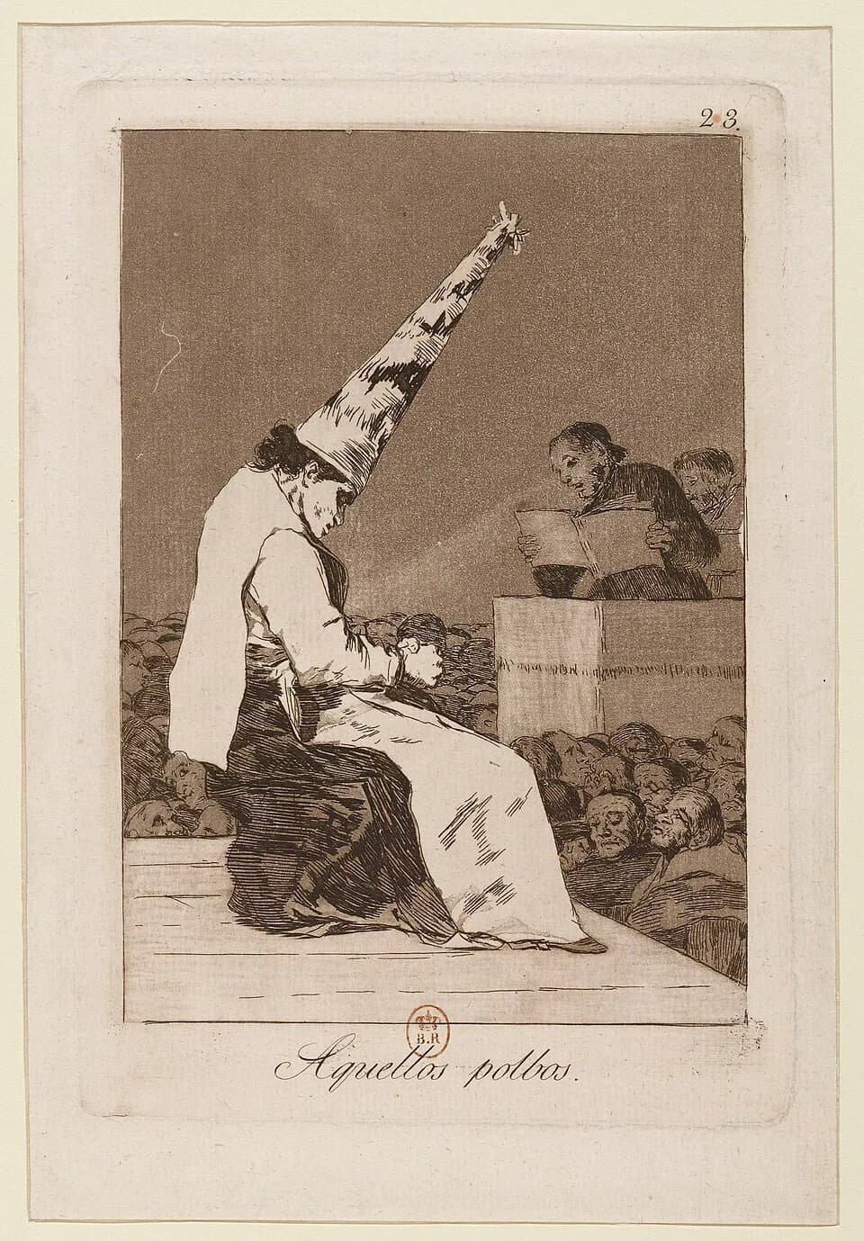Francisco Goya - Sujet : Clergé
Inquisition
Scènes -- 1789-1799
Référence bibliographique : Delteil, 60
Référence bibliographique : Harris, 58.III
Langue : espagnol, castillan

Éditeur : [s.n.] (Madri