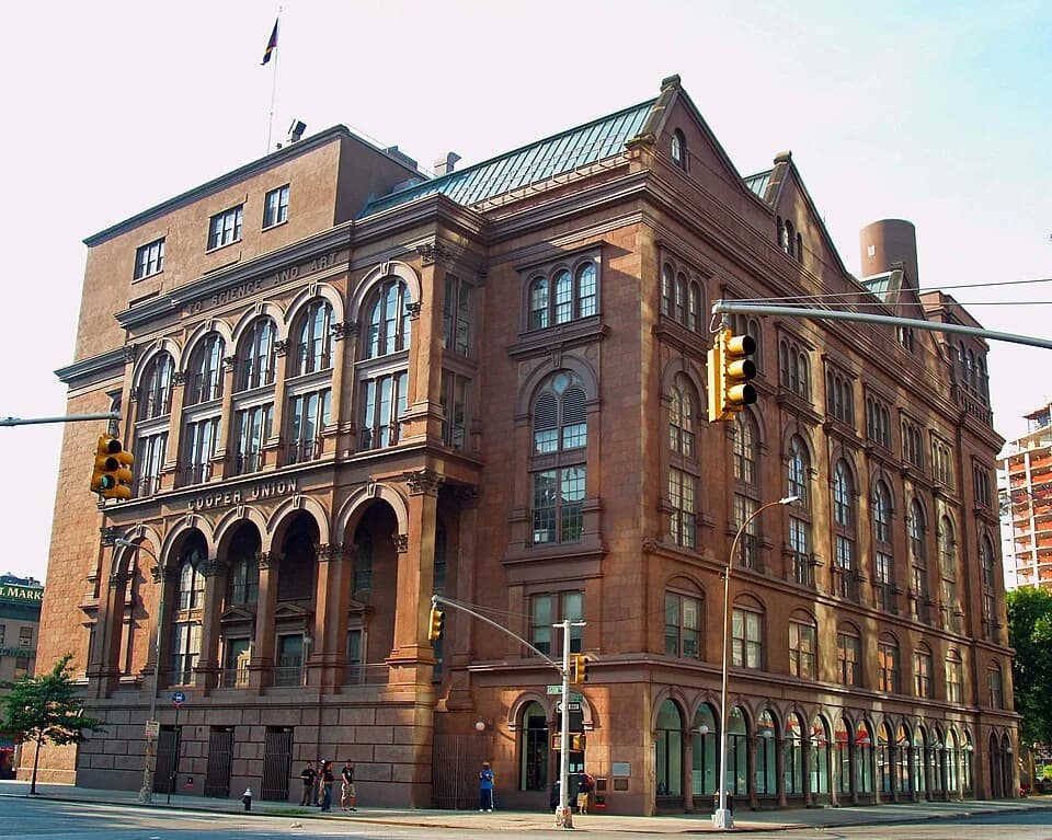 Leon Trotsky - Cooper Union Foundation Building, built 1853-1859, designed by Frederick A. Peterson. The place of Leon Trotsky public meetings in 1917.