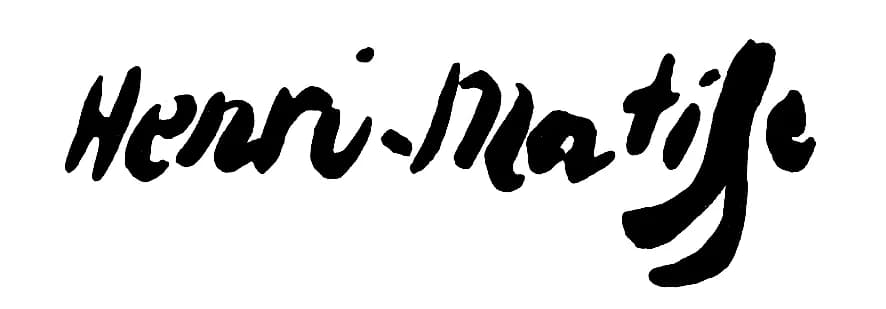 Henri Matisse - This signature is believed to be ineligible for copyright and therefore in the public domain because it falls below the required level of originality for copyright protection both in