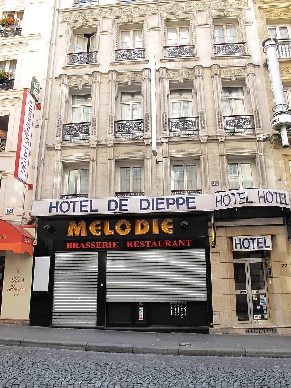 Charles Baudelaire - Hôtel de Dieppe, where Baudelaire lived before leaving for Belgium : 22, rue d'Amsterdam, Paris 9th arrond.